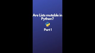 Are lists mutable in #python ?