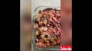 fruit & dry fruit creamy chaat 🍇🍈🍎🍓🍌🥝🍐