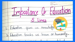 Importance of education in our life | 5 lines on importance of education/ why educational important