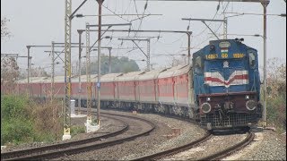 HOLI SPECIAL : REBUILT SHF GONDA WDM-3A With 01018 GORAKHPUR - LTT AC Special Heads Towards ASANGAON