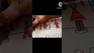 Dussehra Drawing colouring/ Ravan Kumbhkaran Meghnath colouring/ #trending #viral #youtubeshorts