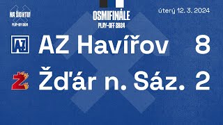 Sestřih gólů AZetu z utkání AZ Havířov - Žďár n. Sáz. (12.3.2024, 8:2) OSMIFINÁLE PLAY-OFF 2023/2024