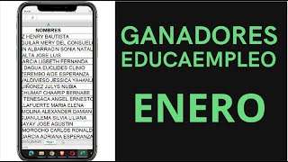 GANADORES EDUCAEMPLEO ENERO