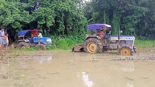 Sonalika Rx 50DI 4×4 tractor in deep mud stuk😂🤧🤒help by Swaraj 744fe 4×4 tractor😱💪😈 #tractorvide