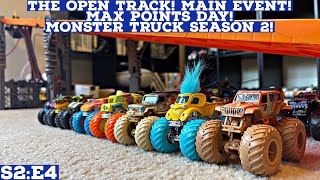 THE OPEN TRACK! MAIN EVENT & MAX POINTS DAY! DIE CAST MONSTER TRUCK RACING EVENT! #diecastracing