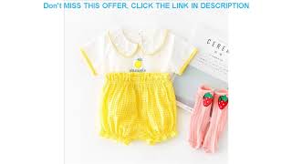 Best Baby Girl Rompers New Summer Cute Newborn Girls Clothes Sweet Cherry Jumpsuits Infants Baby Ro