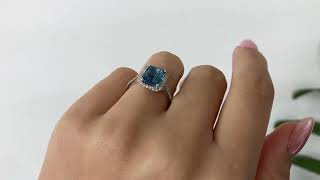 Δαχτυλίδι με London blue τοπάζι 221-045 | Haritidis Jewelry #engagementring