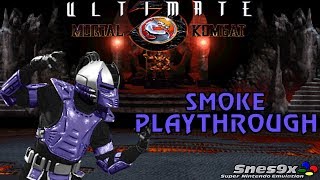 Ultimate Mortal Kombat 3: Smoke Playthrough (Snes9X) (1080p 60fps)