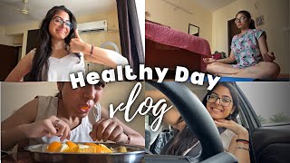 Puunnya ka healthy wala din🧘‍♀️🪴🥬🫐| Morning routine,Eating clean,Yoga | Puunnya Mehta