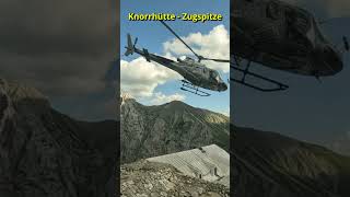 Versorgungs-Hubschrauber an der Zugspitze #shorts #helikopter #hubschrauber #knorrhütte #zugspitze