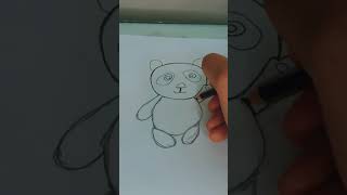 Say Hello to Him🐼|Drawing|#shorts