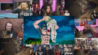 Eren and Mikasa vs Jaw Titan | Eren eats the Warhammer | Attack On Titan season 4 Reaction Mashup