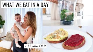 WHAT MY BABY & I EAT IN A DAY | 7 Months Old | Healthy & Simple | Annie Jaffrey