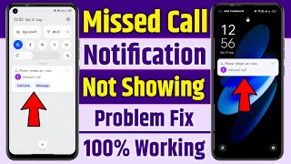 Missed call notification not showing on lock screen | Missed call notification not showing problem