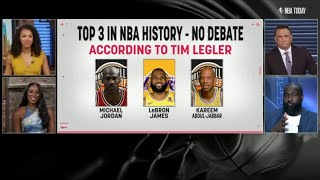 Tim Legler says Lebron James is “only player in debate” with Jordan?! #nba #basketball