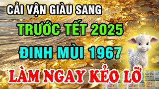 Từ Nay Đến Trước Tết 2025, Tuổi Đinh Mùi 1967, Làm Ngay Điều Này Tránh Họa Đón Lộc, Tết Giàu To