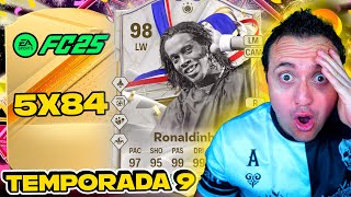 RONALDINHO GOTG EN NIVEL 30 Y UN PACK DE 5X84 PARA FC 25 | TEMPORADA 9 FC 24 ULTIMATE TEAM