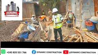 construction d'un bâtiment r+3 dans un terrain marécageux. étape fondation