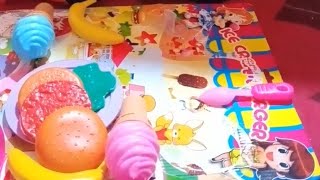 Bermain mainan ada eskrim ada burger ada pisang || mainan anak anak eskrim seru dan lucu