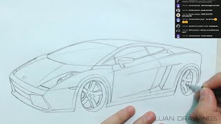 COMO DESENHAR UMA LAMBORGHINI GALLARDO (Dicas simples para iniciantes)