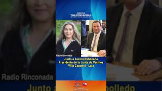 En Radio Rinconada junto a Aurora Rebolledo, Presidente de la Junta de Vecinos Villa Caponni – Laja.