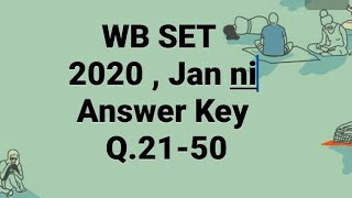 WB SET 2020 Answer Key 19 th Jan|| History with Bishnu||Answer key 2020 Part ||  Q.21-50