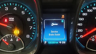 2014 Malibu Service StabiliTrack and Service Brake Assist. C0045. ABS light ON.