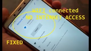 WIFI connected but no internet access, Fixed