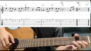 Red River Valley - Easy Beginner Guitar Tab With Playthrough Tutorial Lesson