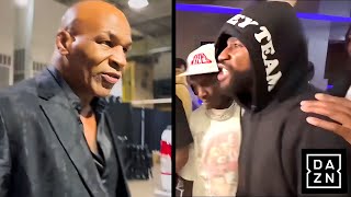 Mike Tyson & Mayweather EXCHANGE HEATED Words Backstage After Press Conference