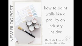 WALL PAINT GUIDE | Paint Walls Like A Pro FREE Guide