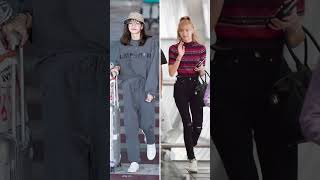 lisa blackpink airport fashion style