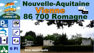 86 Aire camping-car "Romagne" Hello!camping-car