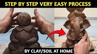 How To Make Ganesha With Clay || Ganpati Making At Home || Easy Process To Make Eco Friendly Ganesha