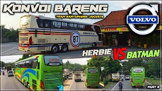 HERBIE VS BATMAN | Konvoi Seru 2 Bus UHD Volvo Saat Trip Pandawa 87 Banyuwangi-Jakarta [PART 3]