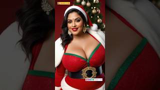 🎄Curvy Plus-Size Indian Model in Stylish Mrs. Claus Costume 🎅 AI Model LookBook | Virtual Influencer