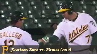 Oakland A's Offensive Outbursts Episode 6 - Fourteen Runs vs. Pirates (2010)