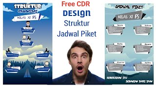 DESIGN STRUKTUR & JADWAL PIKET FREE DOWLOAD CDR COREL X7