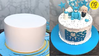 Birthday cake design Boss baby theme | First Birthday cake | Boss baby cake decorating ideas