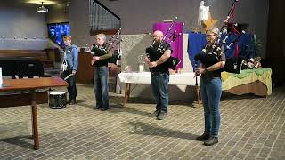 "Halleluja" - Proben für den Auftritt Kirche Wil / Zurich Caledonian Pipe Band 2021