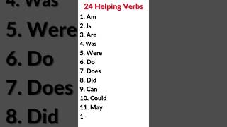 24 Helping Verbs You Need to Know! 💡| #shorts #verbs