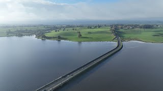 Tranquil Waters Aerial Views Blithfield Reservoir Staffordshire