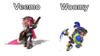 What could be the difference between “Veemo” and “Woomy” in #Splatoon