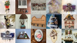 Creative 36 Ideas for Home Handmade wood crafts Key holders on the wall for storing keys Designer