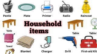 House hold items | House hold items in English | House hold items | English Practice