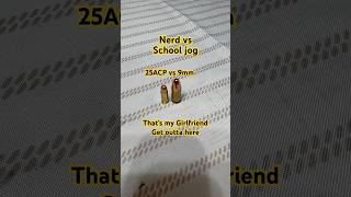 #fire #comedy 25 Auto vs 9mm #video Nerd vs School Jog #commentary #2024 #foryou #funny #irl #short￼