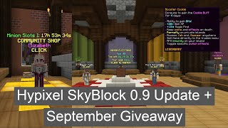 Hypixel SkyBlock Update 0.9 + September's Giveaway!