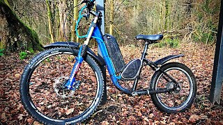 DIY 48V 528W MULLET E-MX Ebike V.1 // 26" X 20" // FULL Throttle OFF ROAD Ride In The Woods