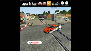 sports Car 🚘🆚 🚆 Crashed 😱😱 #bussid #bussimulator #bussimulatorindonesia #ytshorts #shorts#viral