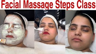 Facial massage steps-Proper Hand Movement-Facial Technique -Facial at parlour-Farah Saloon